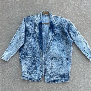 Vintage Hanna California Acid Wash Jean Jacket Denim 80s Size Small